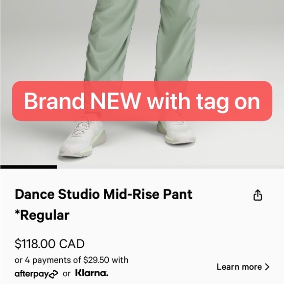 Brand NEW lululemon dance studio pants with TAG on - Picture 1 of 2
